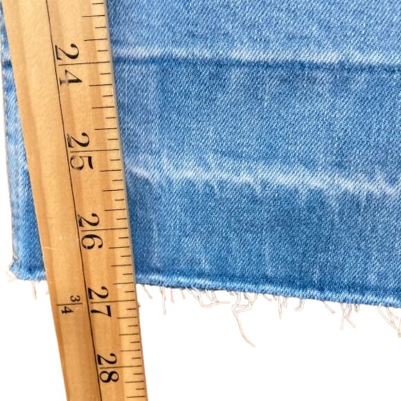Gap Jeans High-Rise Wide Leg Cropped Fringed Hem Light Med. Wash, size 12/31 - Picture 11 of 12